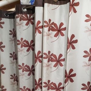 Beautiful flower print curtains